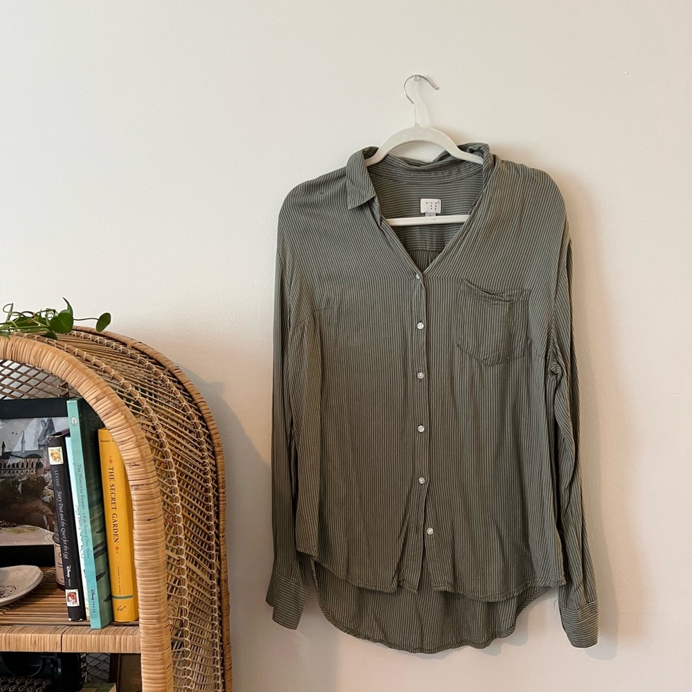 Striped Button-Up Shirt